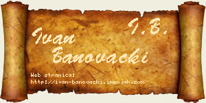 Ivan Banovački vizit kartica